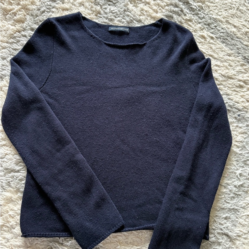 Brandy Melville Navy Blue Knit Sweater